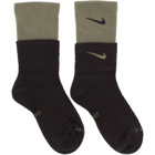 Nike Black and Green MMW Edition TE Socks