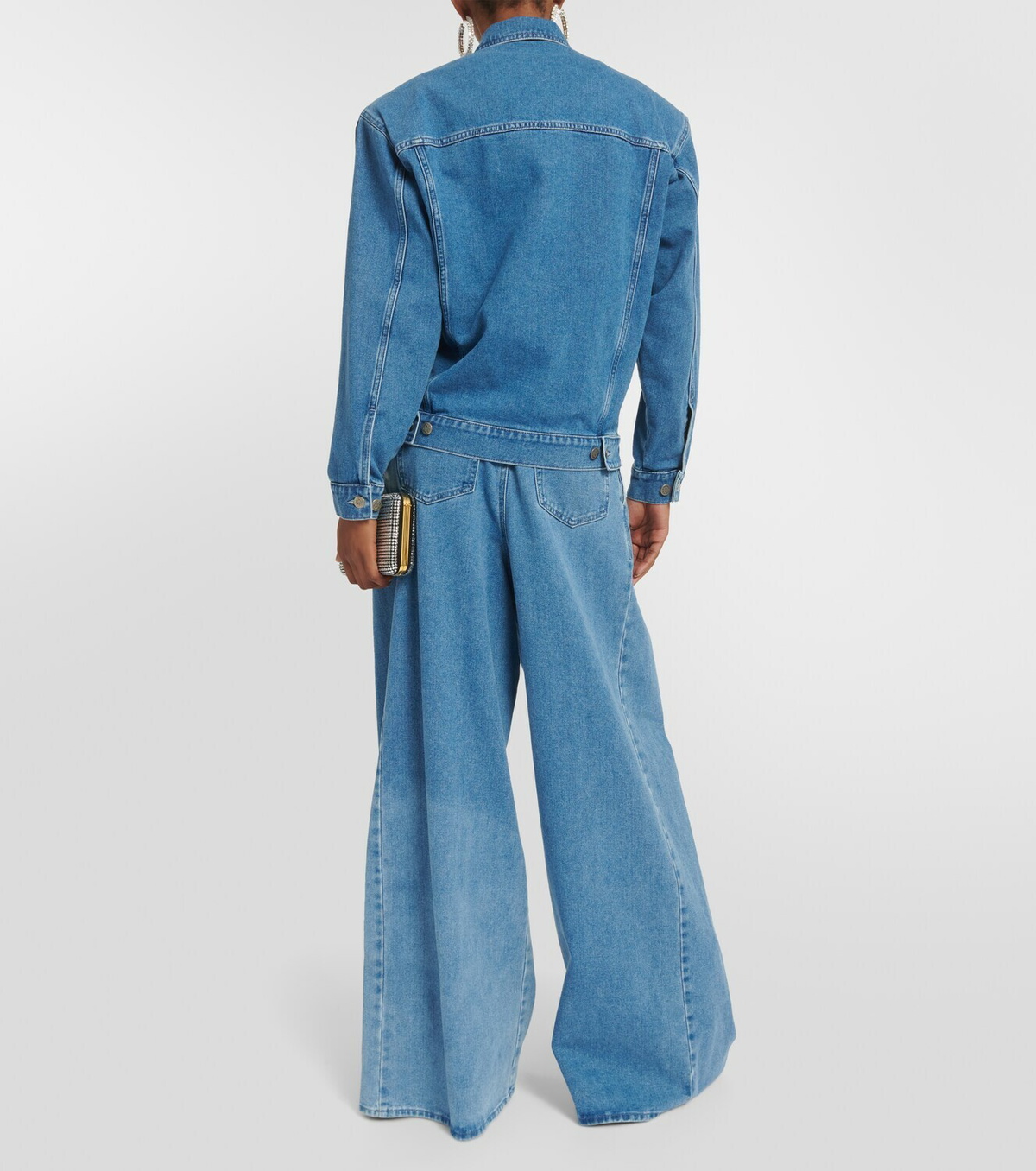 Giuseppe di Morabito Floral-appliqué denim jacket