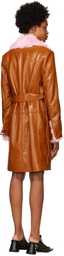 MSGM Brown Cappotto Coat