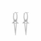 Rick Owens Women's Pentagram Charm Earring in Palladio 