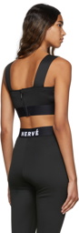 Herve Leger Black Logo Sport Bra