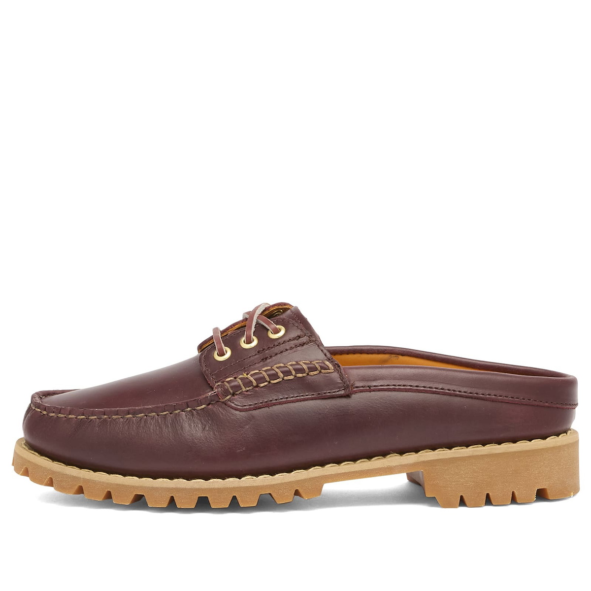 Timberland Men's 3 Eye Mule in Burgundy Full Grain Timberland