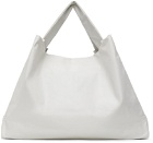 KASSL Editions White Shoulder Oil Tote