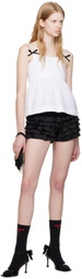 Shushu/Tong Black Ruffle Shorts
