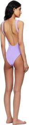 Hunza G Purple Square Neck Swimsuit