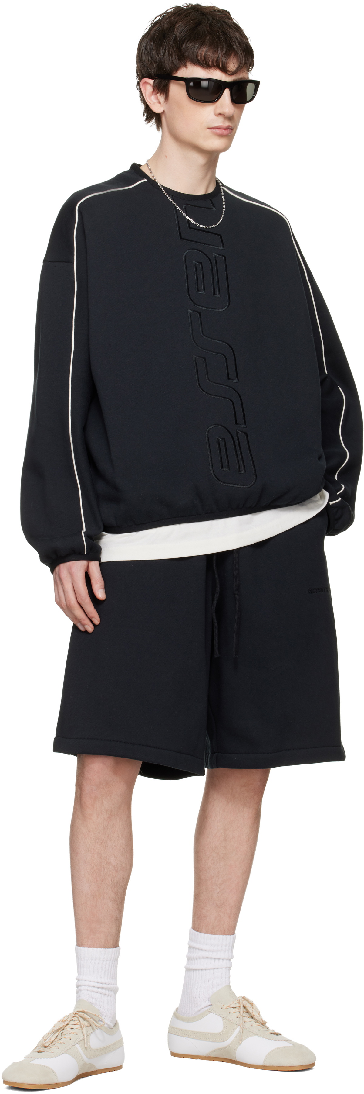 Fear of God ESSENTIALS Black Active Trace Relaxed Shorts