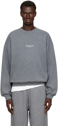Alexander Wang Gray Oversized Logo Print Sweatshirt