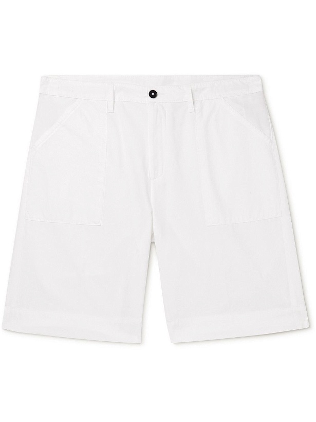 Photo: Massimo Alba - Piave Cotton Bermuda Shorts - White