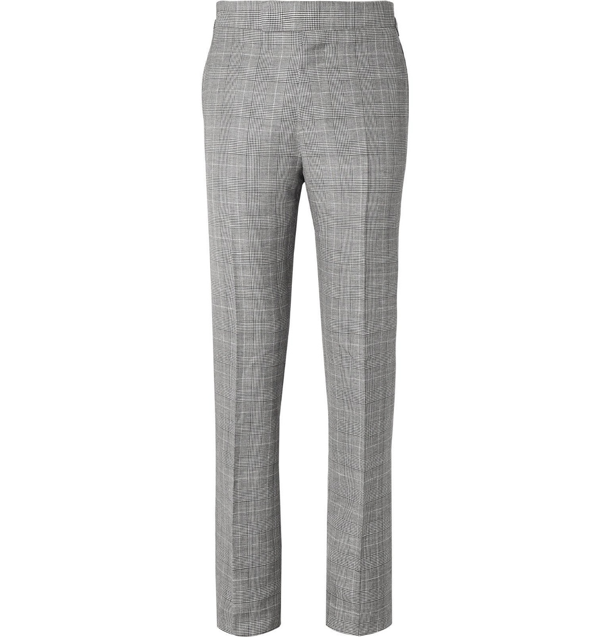 Kingsman - Eggsy's Grey Prince of Wales Checked Wool and Linen-Blend ...