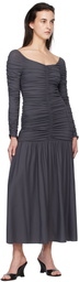 Paloma Wool Gray Catalina Midi Dress