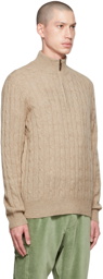 Polo Ralph Lauren Beige Half-Zip Sweater