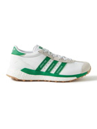 ADIDAS CONSORTIUM - Human Made Country Free Hiker Suede and Leather-Trimmed Shell Sneakers - White
