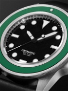 UNIMATIC - Modello Uno Limited Edition Automatic 40mm Stainless Steel and Leather Watch, Ref. No. U1S-FAI