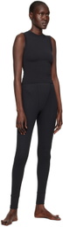 SKIMS Black Cotton Jersey Mock Neck Tank Top