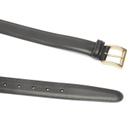 Anderson's Men's Andersons Narrow Stitch Trimmed Leather Belt in Black