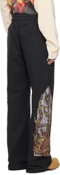 Who Decides War Black Flame Glass Hardware Sweatpants