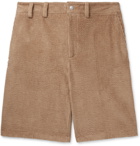 ACNE STUDIOS - Ross Wide-Leg Cotton-Blend Corduroy Shorts - Brown