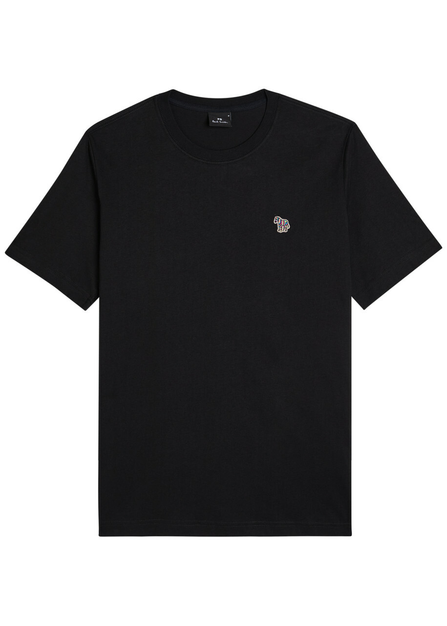 PS Paul Smith Appliquéd Cotton T-shirt Black