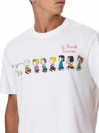 MC2 Saint Barth Man Cotton T-shirt With Peanuts Print And Embroidery| Snoopy Peanuts Special Edition