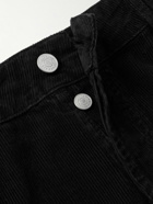 Officine Générale - James Straight-Leg Garment-Dyed Cotton-Corduroy Trousers - Black