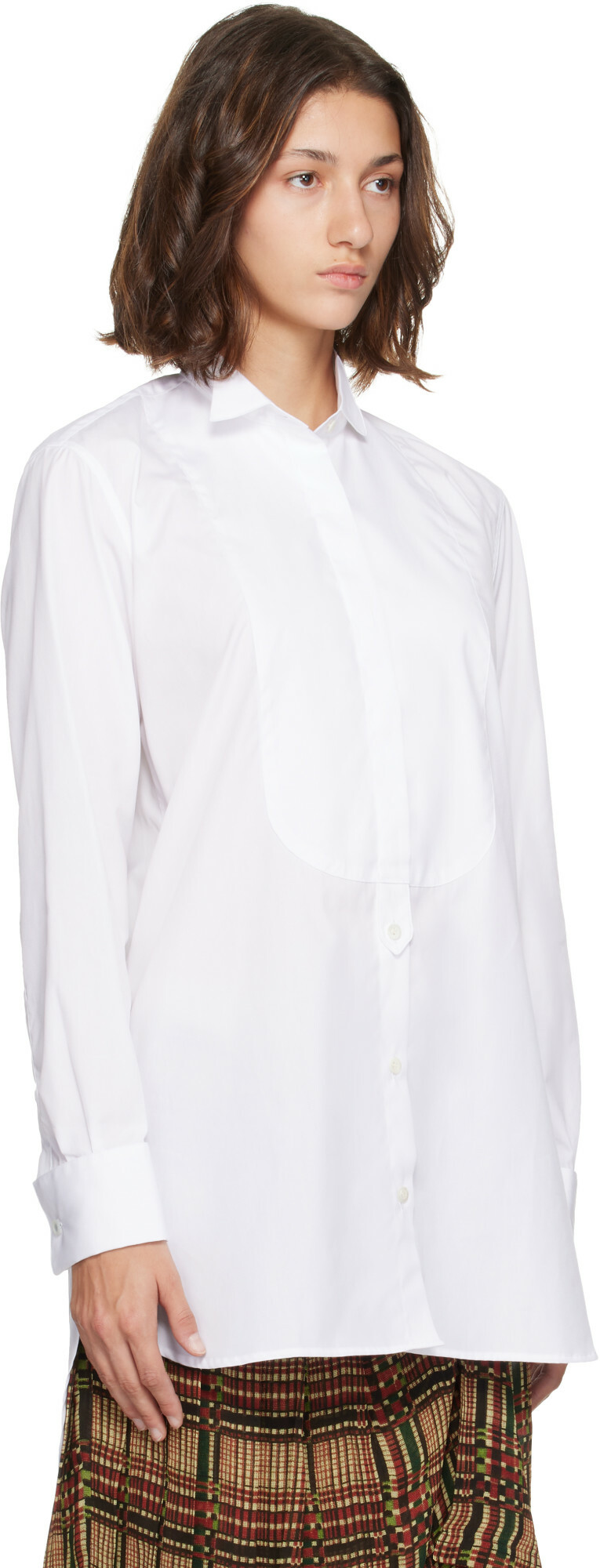 Dries Van Noten White Wingtip Collar Shirt