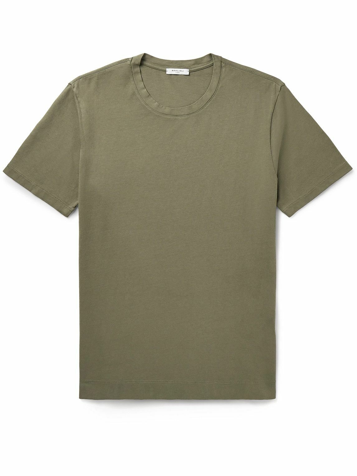 Boglioli - Garment-Dyed Cotton-Jersey T-Shirt - Green