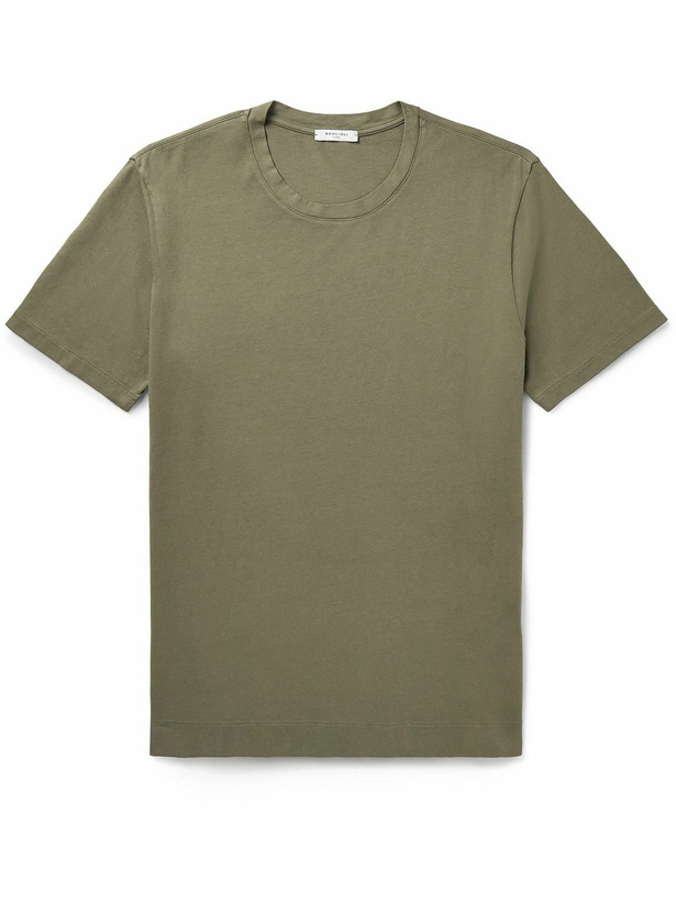 Photo: Boglioli - Garment-Dyed Cotton-Jersey T-Shirt - Green