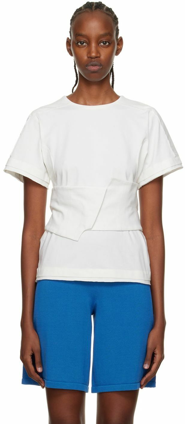 Photo: Olēnich Off-White Corset Detail T-Shirt