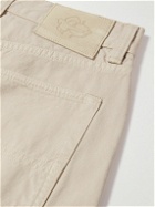 Drake's - Tapered Cotton-Canvas Trousers - Neutrals
