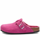 Birkenstock Women's Boston Shearling Clog - Fuchsia Tulip