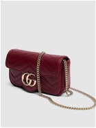 GUCCI Super Mini Gg Marmont Leather Bag
