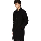 Schnaydermans Black Wool Crepe Coatshirt