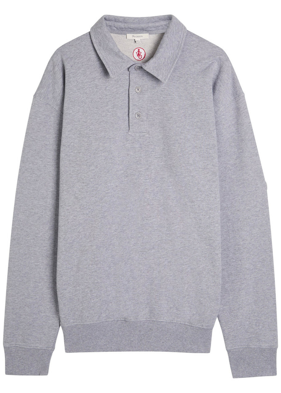JW Anderson Cotton Polo top Mid Grey