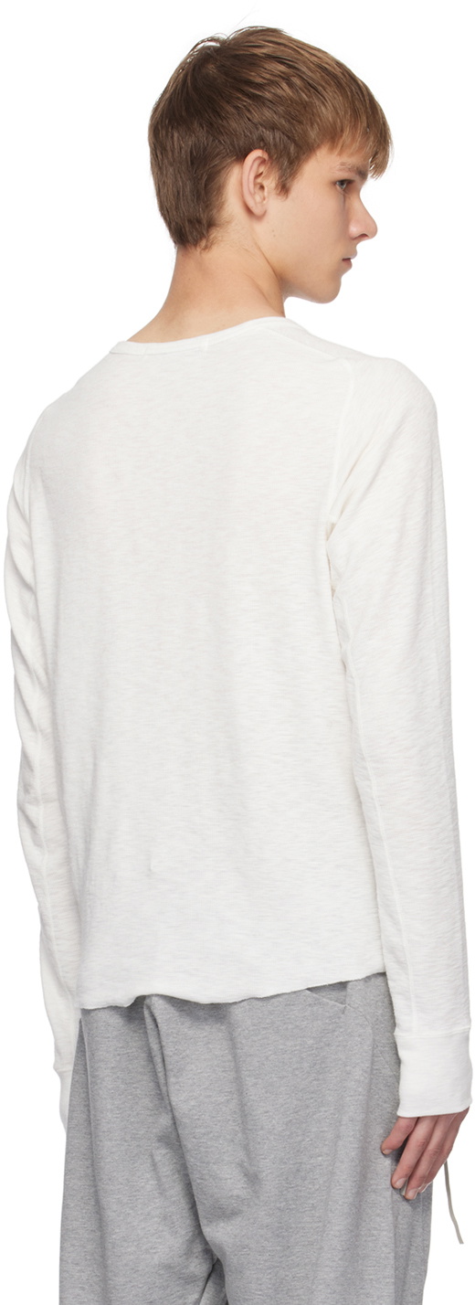 NVRFRGT White Asymmetric Long Sleeve T-Shirt