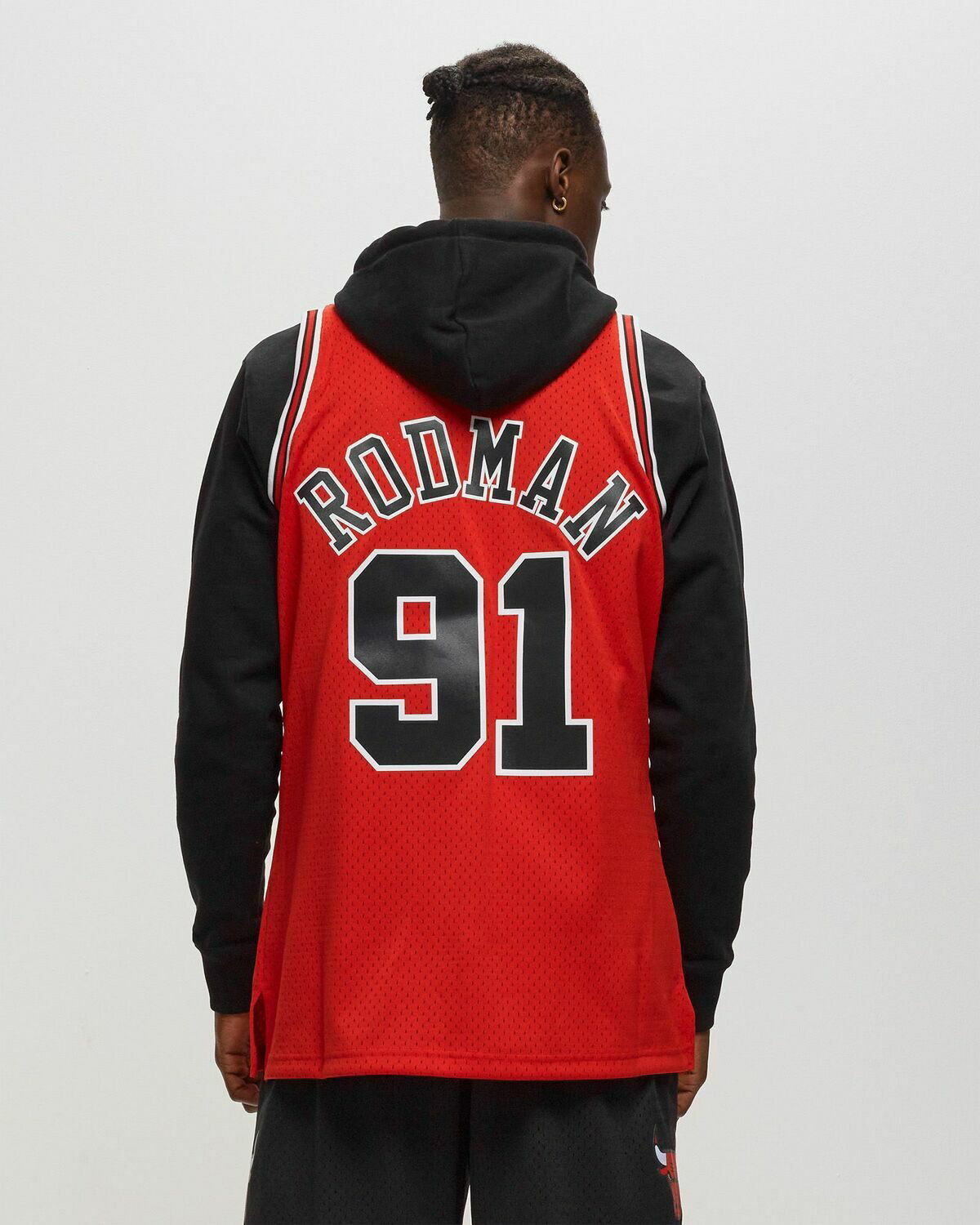 Chicago Bulls Dennis Rodman #91 Nba Great Player Throwback Red