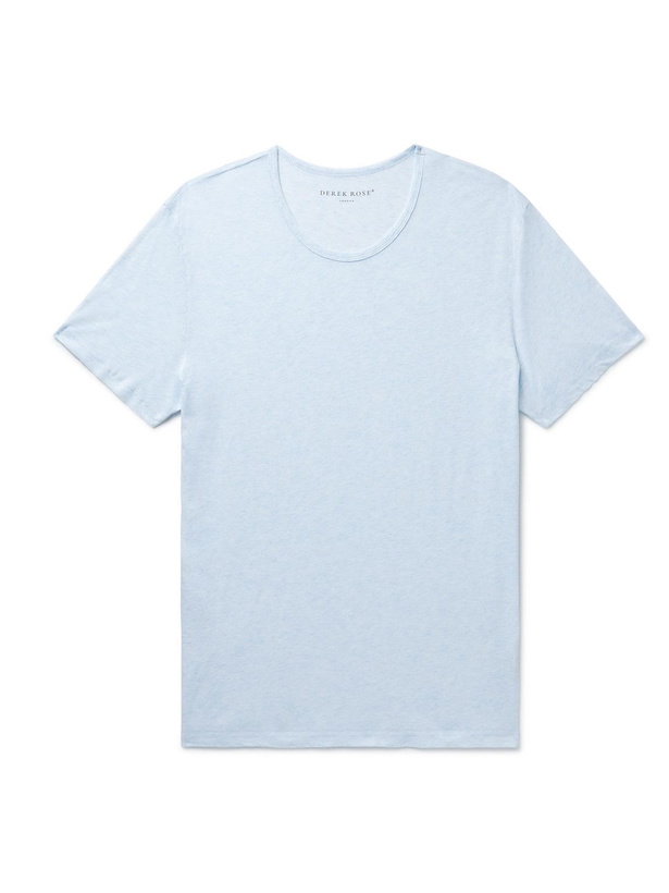 Photo: Derek Rose - Combed Cotton-Jersey T-Shirt - Blue