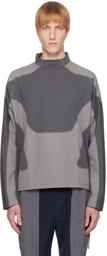 _J.L - A.L_ Grey Paneled Long Sleeve T-Shirt