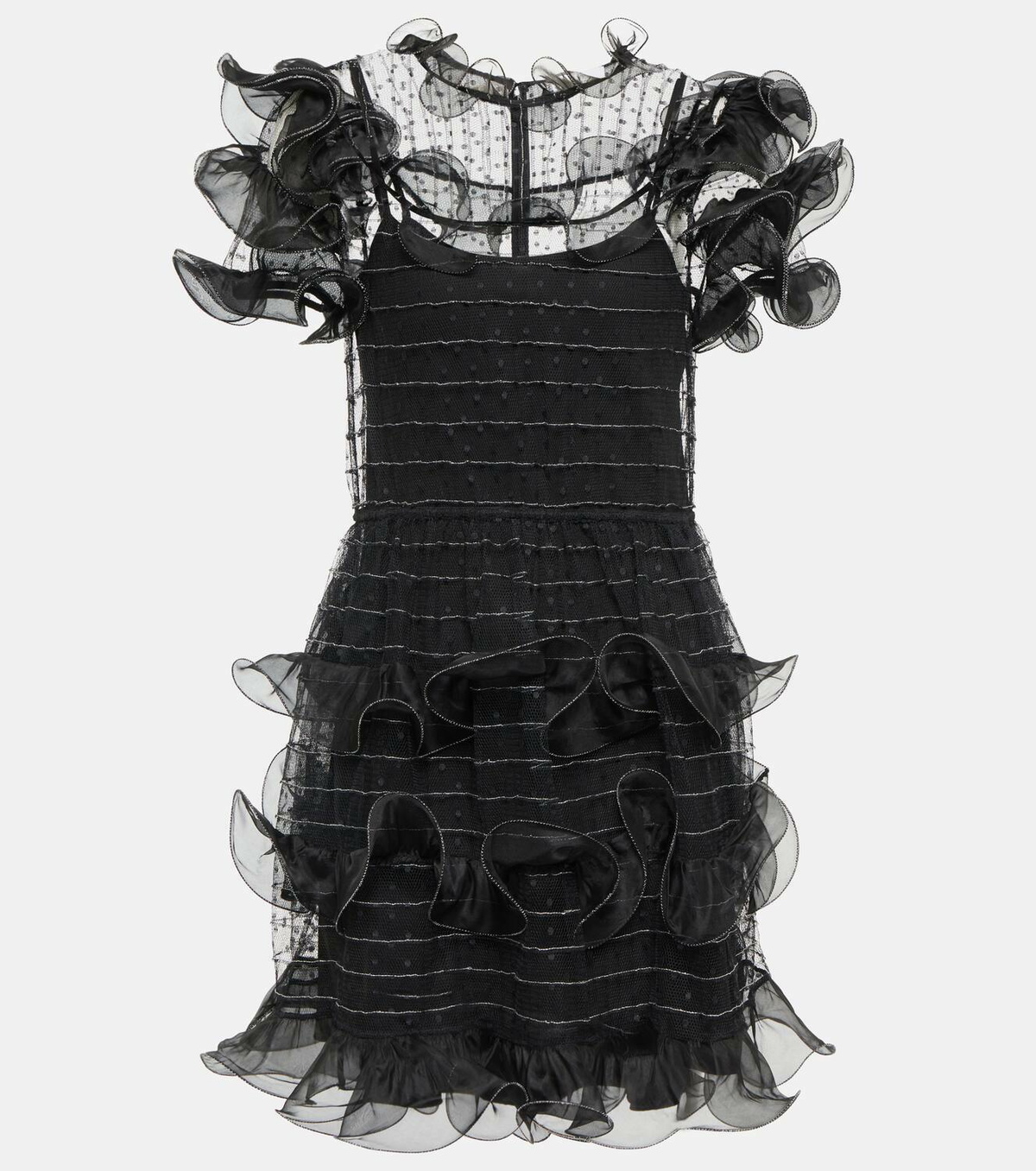REDValentino Point d'esprit tulle minidress