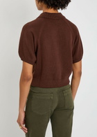 Paige Birch Knit Polo top Brown