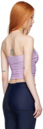 Sherris Purple Nylon Tube Top
