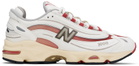 New Balance White & Red 1000 Sneakers
