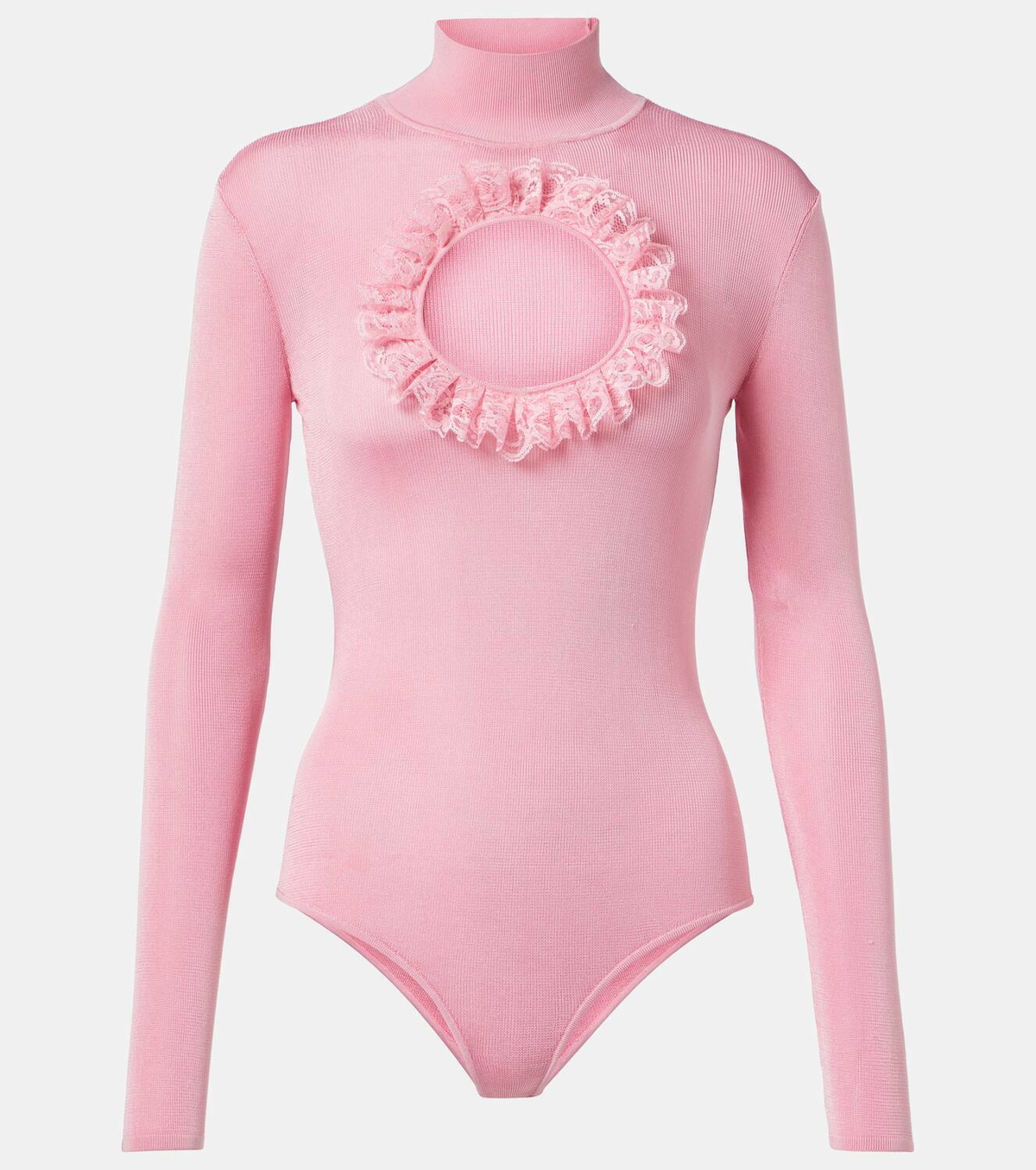 Self-Portrait x Christopher Kane cutout lace-trimmed bodysuit