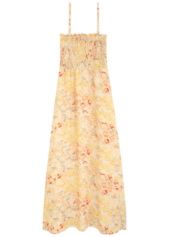 Photo: Faithfull The Brand Sorana Floral-printed Woven Midi Dress Yellow