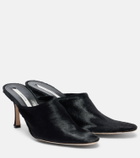 Christen Elipse 75 calf hair mules
