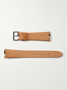 laCalifornienne - B&W Striped Leather Watch Strap - Brown