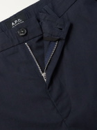 A.P.C. - Dylan Straight-Leg Cotton-Poplin Trousers - Blue