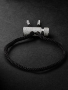 Ouie - Toggle 14-Karat White Gold, Silk Cord and Diamond Necklace and Bracelet