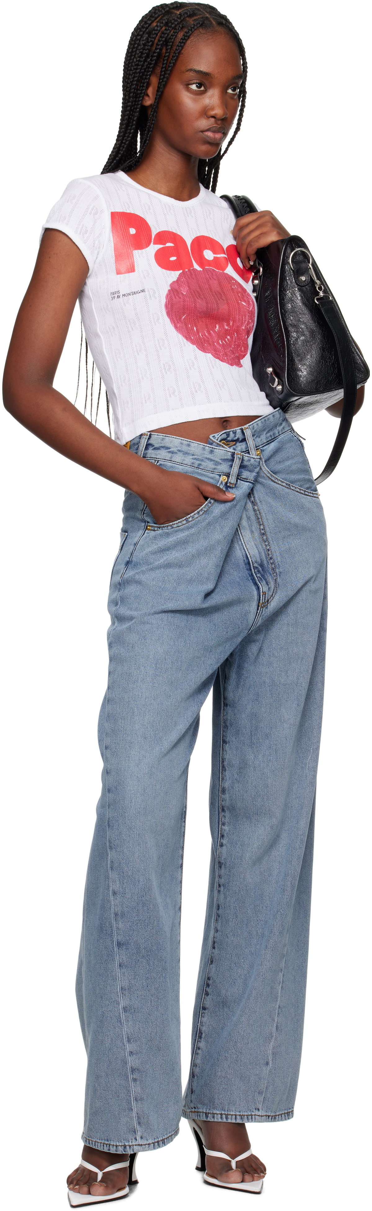DARKPARK Blue Ines Fold Over Jean