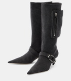 Blumarine Jeanne denim knee-high boots