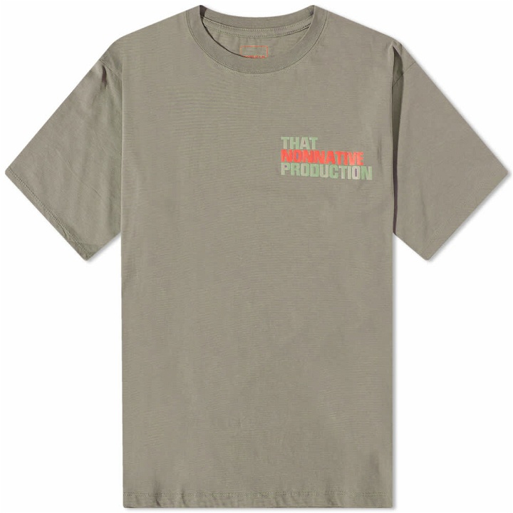 Photo: Nonnative Men's Dweller Bowery Logo T-Shirt in Cement